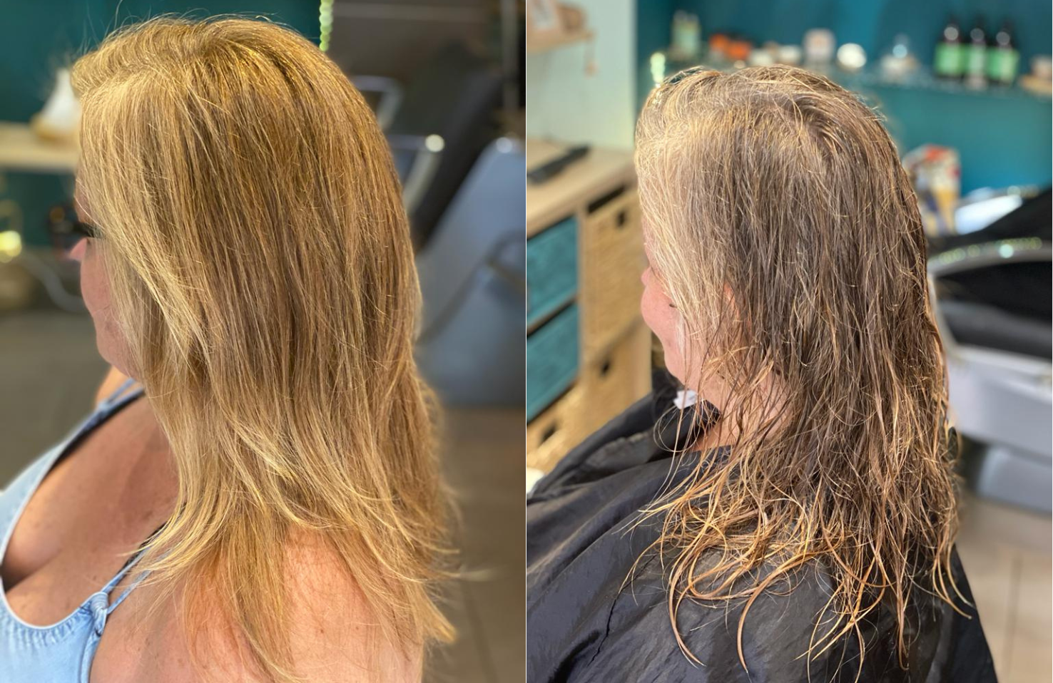 avant après racines grises coloration végétale