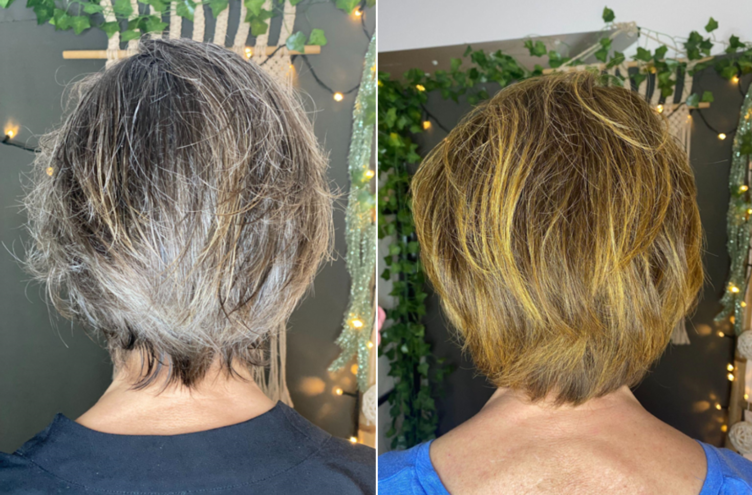 avant après cheveux blancs coloration végétale